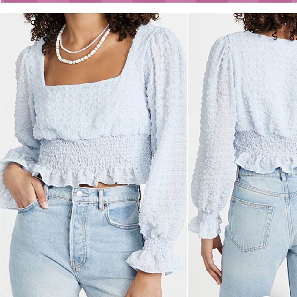 Glamorous brand light blue crop top
